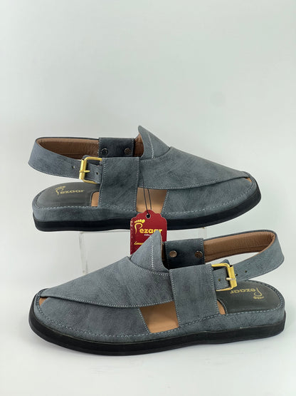 Gogo Premium peshawari chapal(Gray leather)
