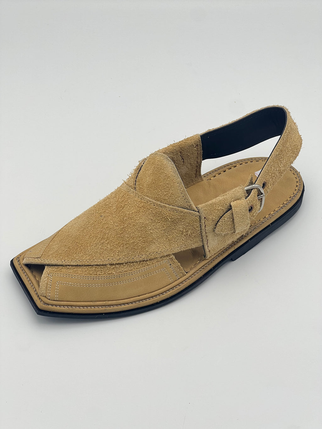 Suede Sabar single sole T shape Double shade peshawari chapal(golden)