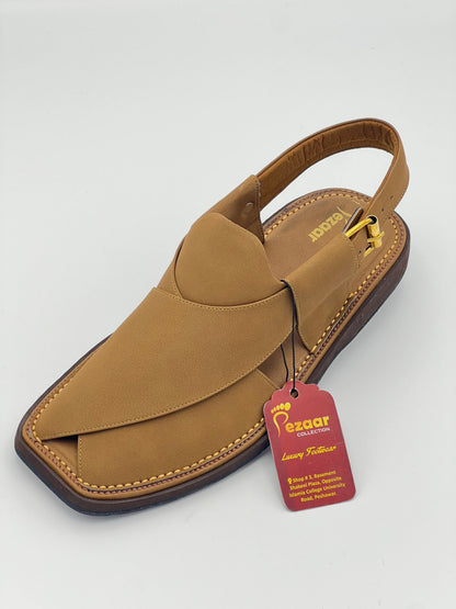 upper touch pure leather peshawari chapal(camal)