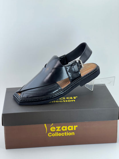 Goll T Vibram Peshawari Chappal T Shape black (light weight )
