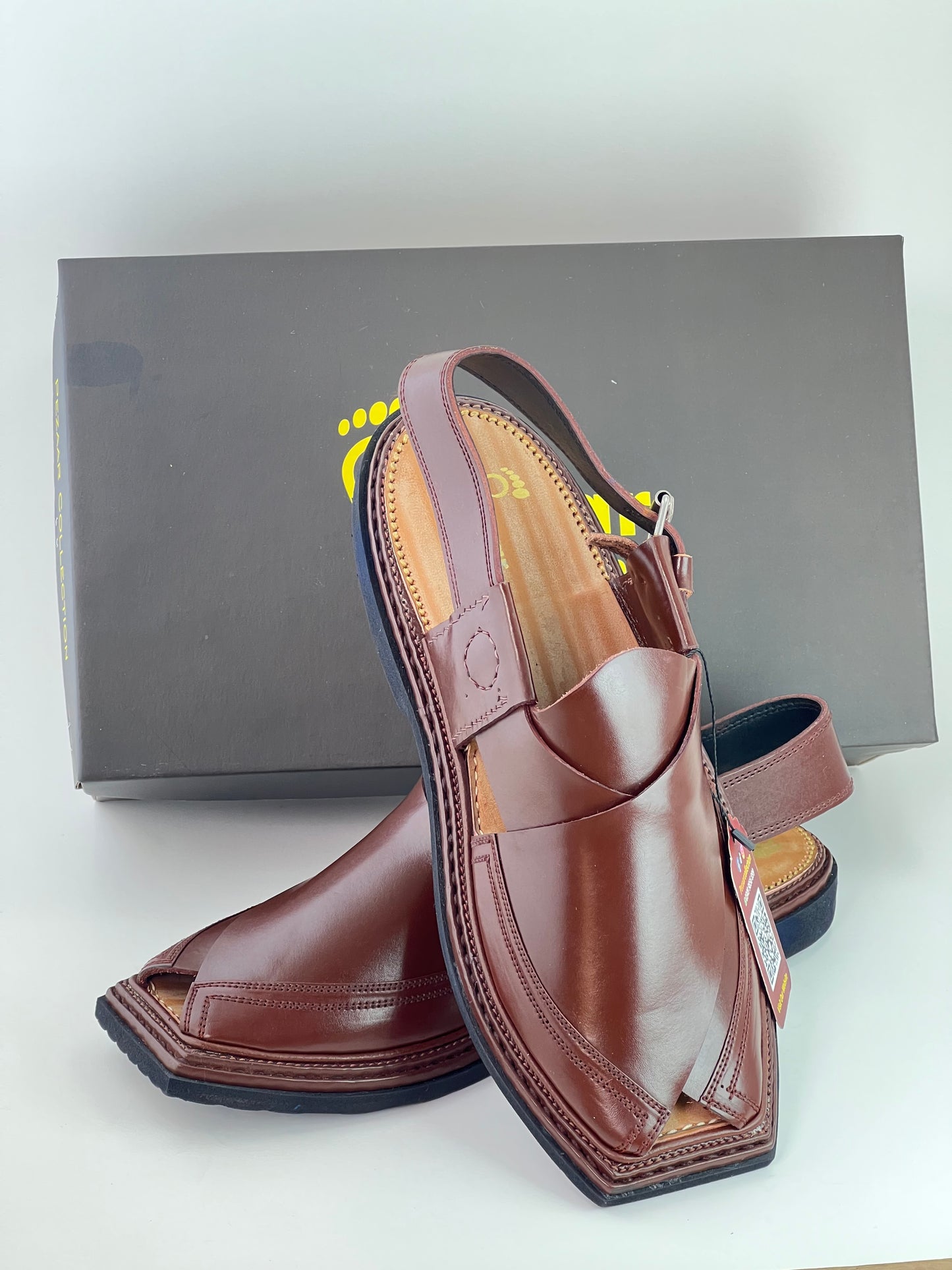 Goll T Vibram sole Brown T shape Peshawri Chappal(light weight)