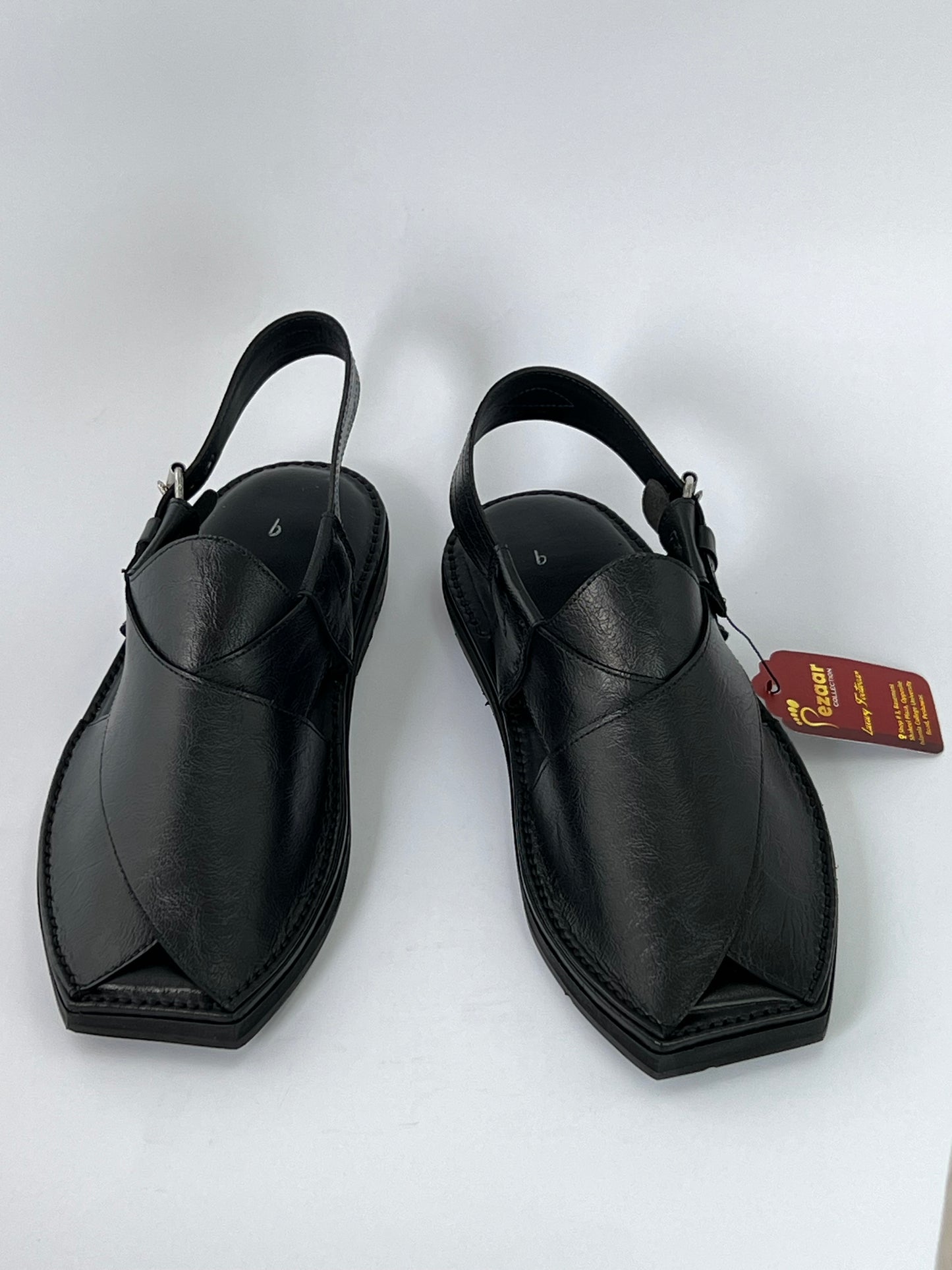 Upper Touch Flate sole T shape  peshawari chapal (polishable Black)