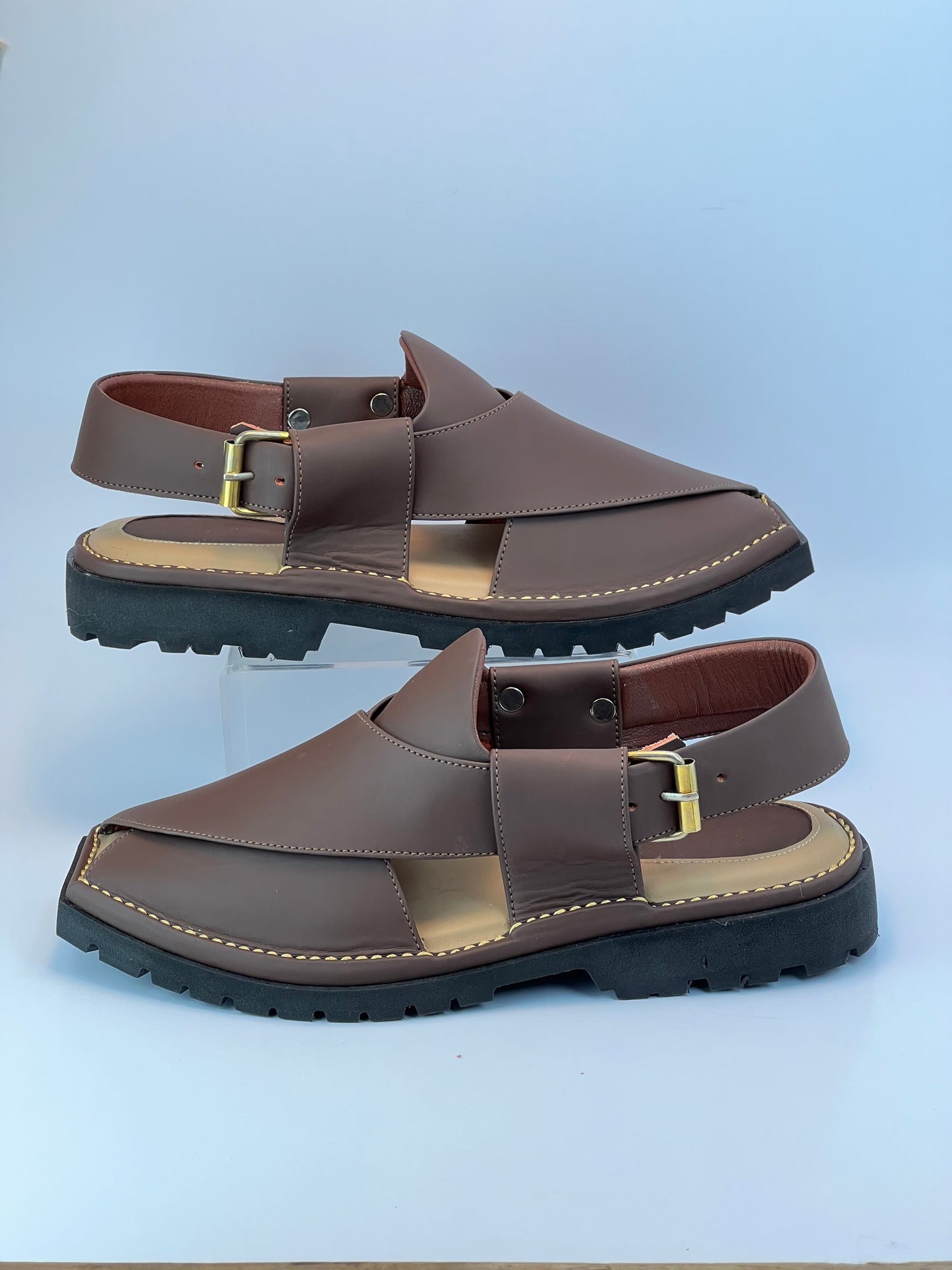 Vibram Chappal T Shape matte Brown (light weight )