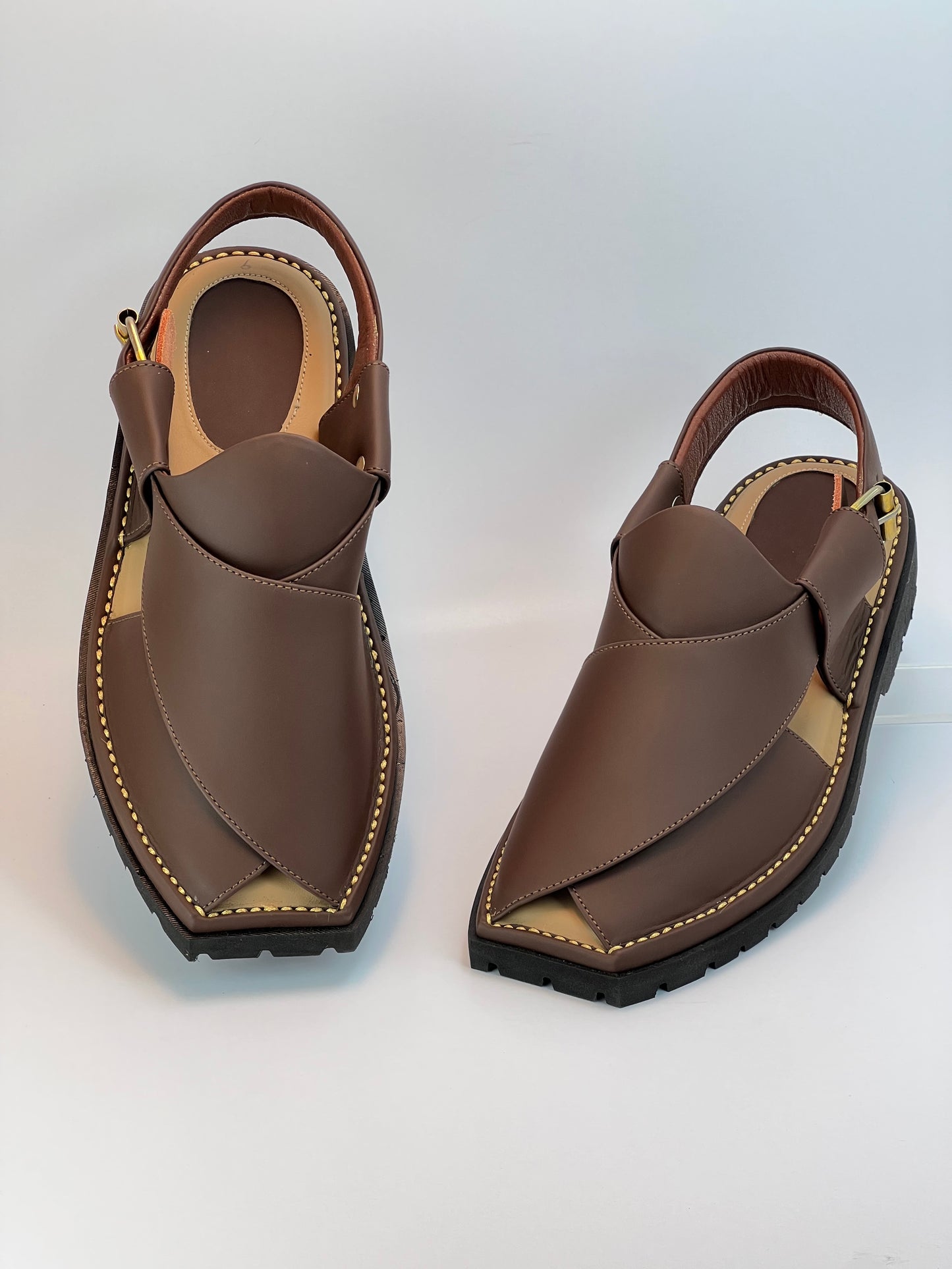 Vibram Chappal T Shape matte Brown (light weight )