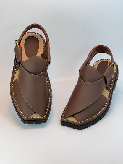 Vibram Chappal T Shape matte Brown (light weight )
