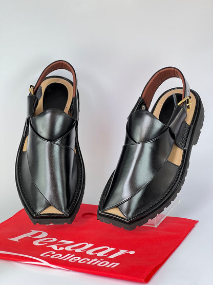 Vibram Chappal T Shape Jet black (light weight )