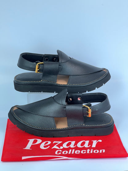 Gogo Round Shape Black Texture Sketcher Sole (Light Weight)