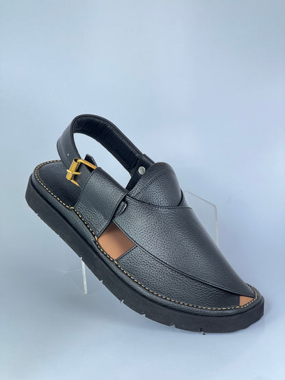 Gogo Round Shape Black Texture Sketcher Sole (Light Weight)