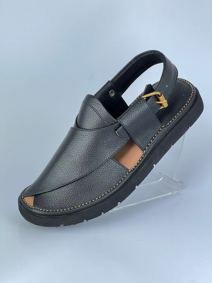 Gogo Round Shape Black Texture Sketcher Sole (Light Weight)