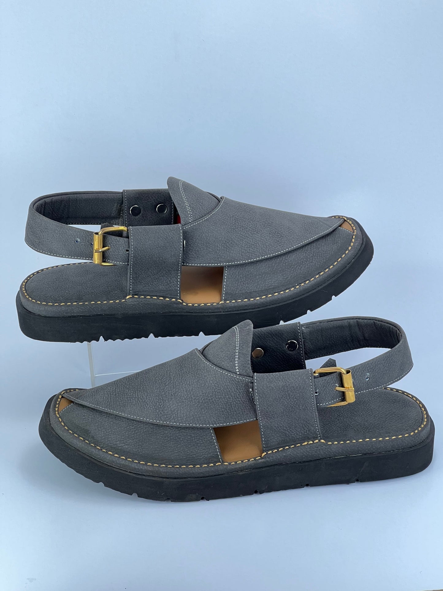 Gogo Round Shape Black Texture Sketcher Sole