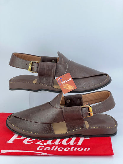 Gogo Round Shape Brown Texture(Light Weight)