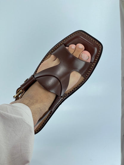 Panjedar Chappal Chocolate Brown
