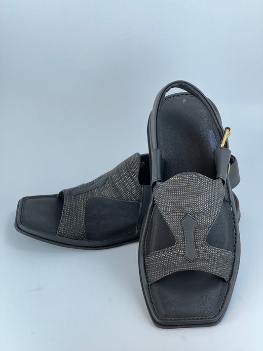 Panjedar Chappal (Fabric Black)