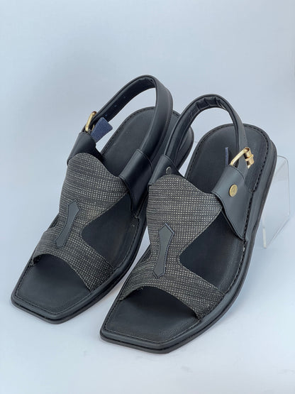 Panjedar Chappal (Fabric Black)