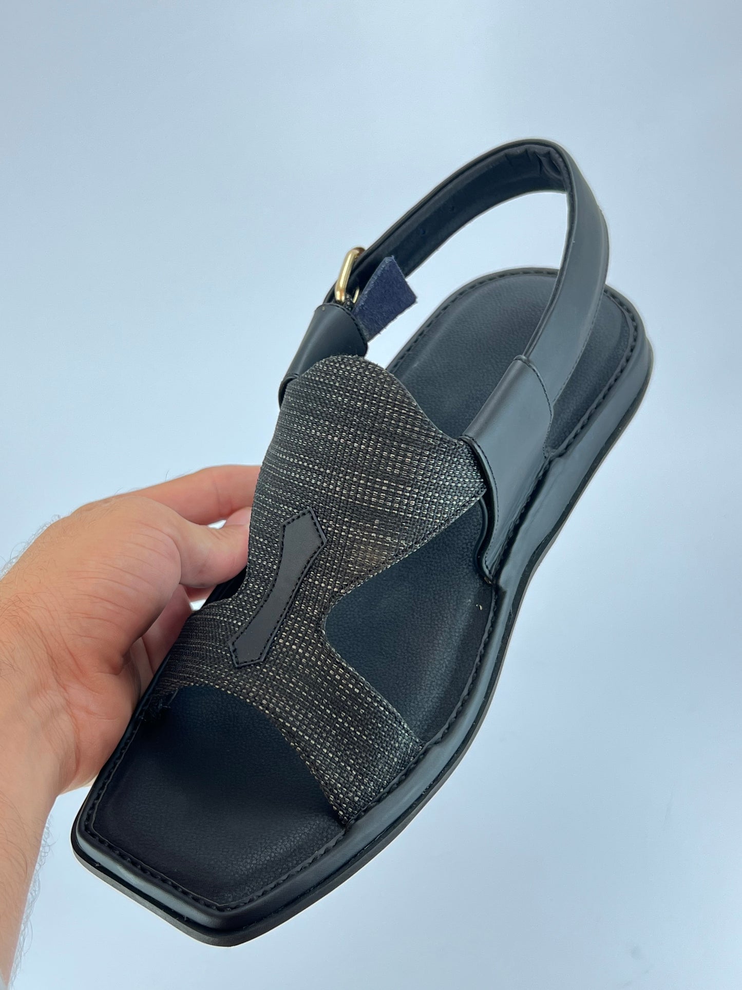 Panjedar Chappal (Fabric Black)