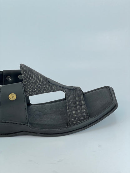 Panjedar Chappal (Fabric Black)