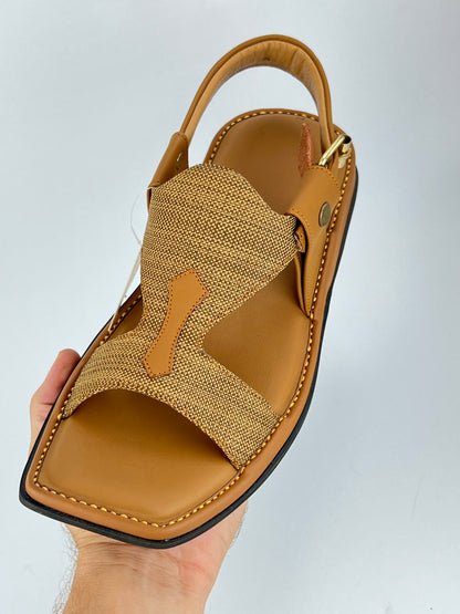 Panjedar Chappal (Fabric Beige)