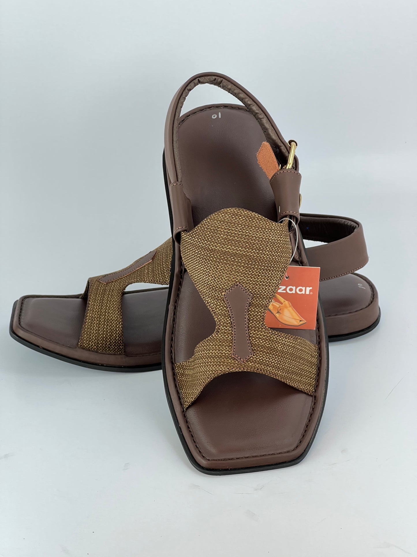Panjedar Chappal (Fabric Chocolate Brown)