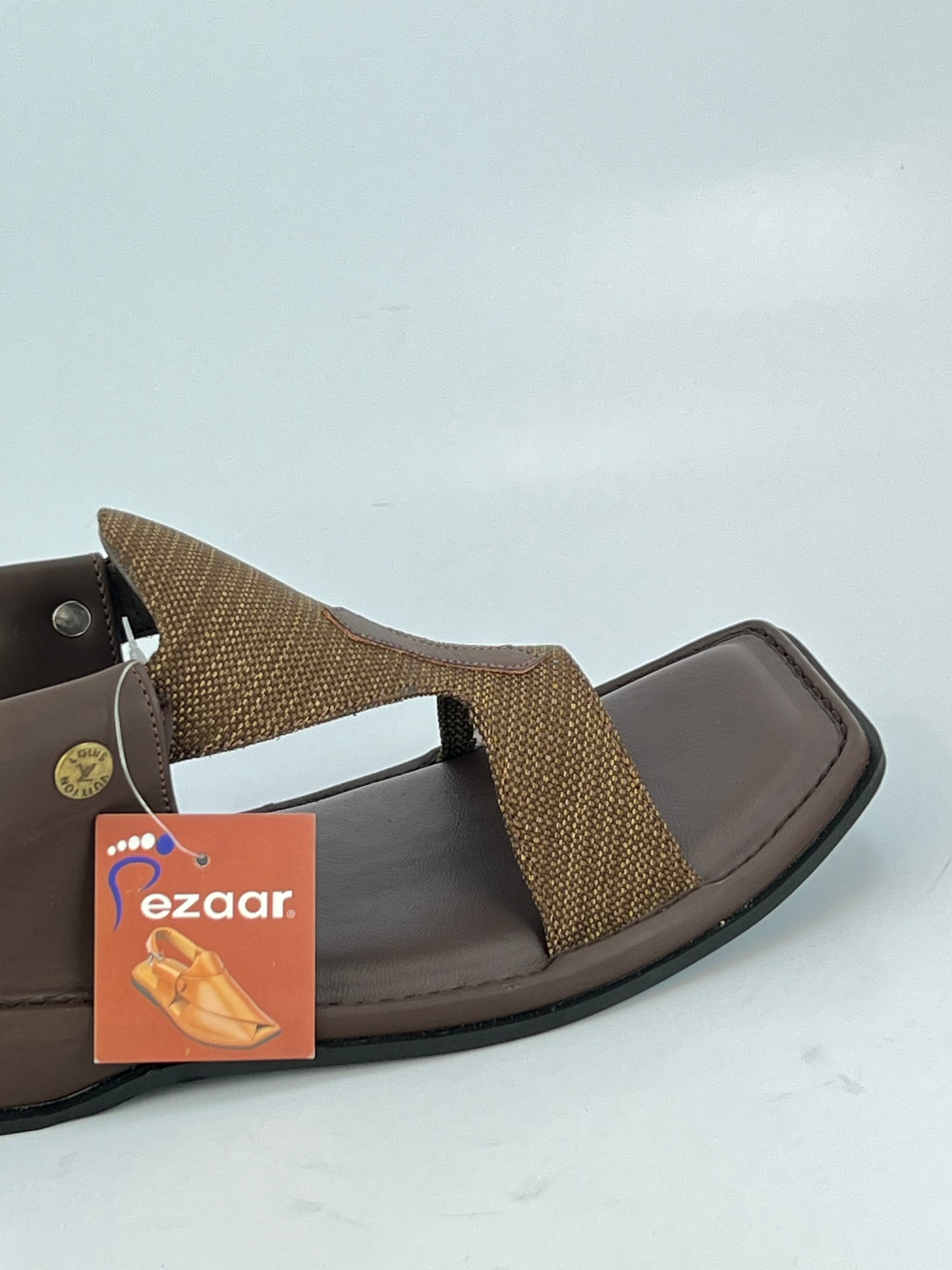 Panjedar Chappal (Fabric Chocolate Brown)