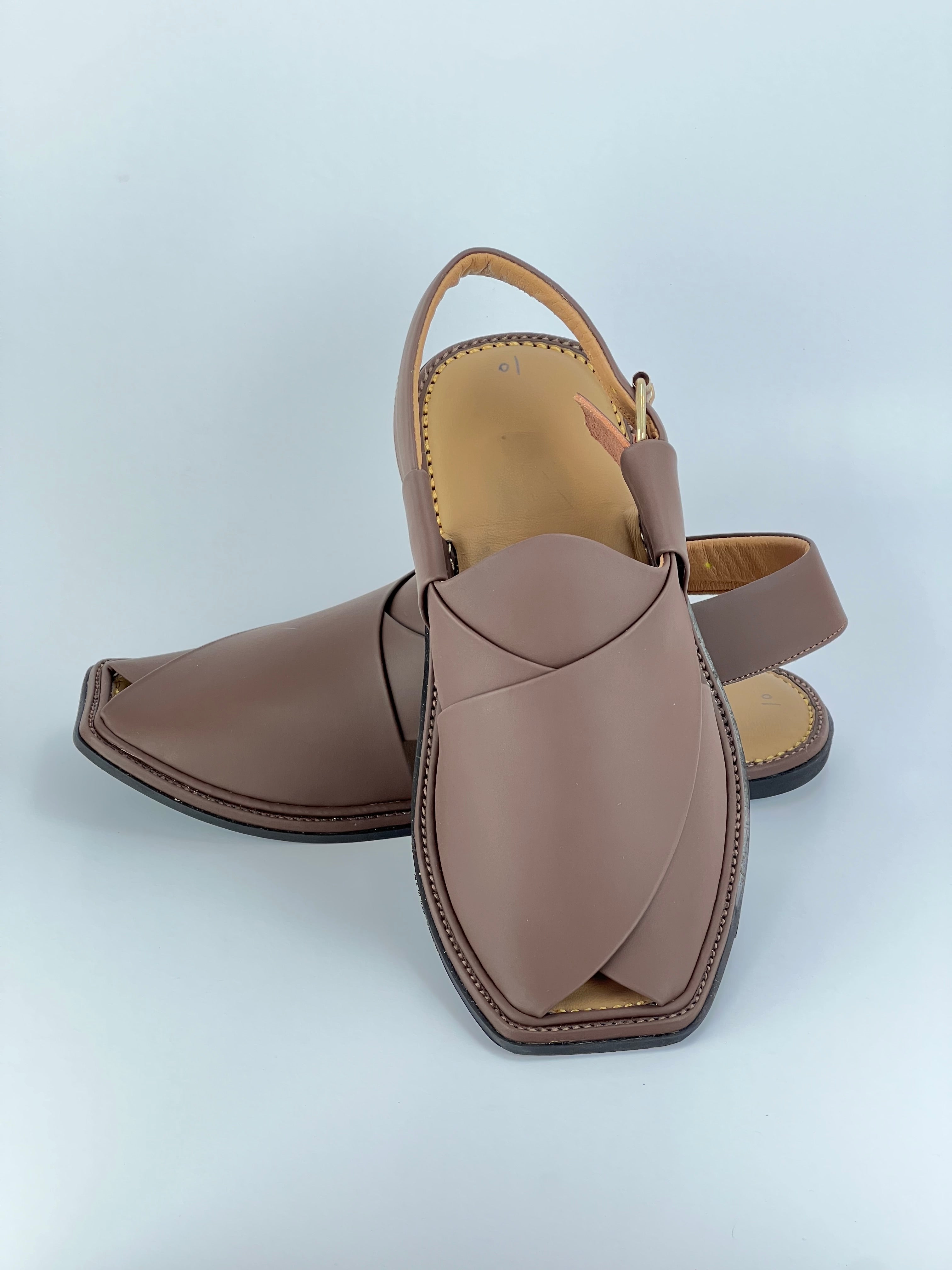 Smart Zalmi Chapal Soft padded(Matte Brown)