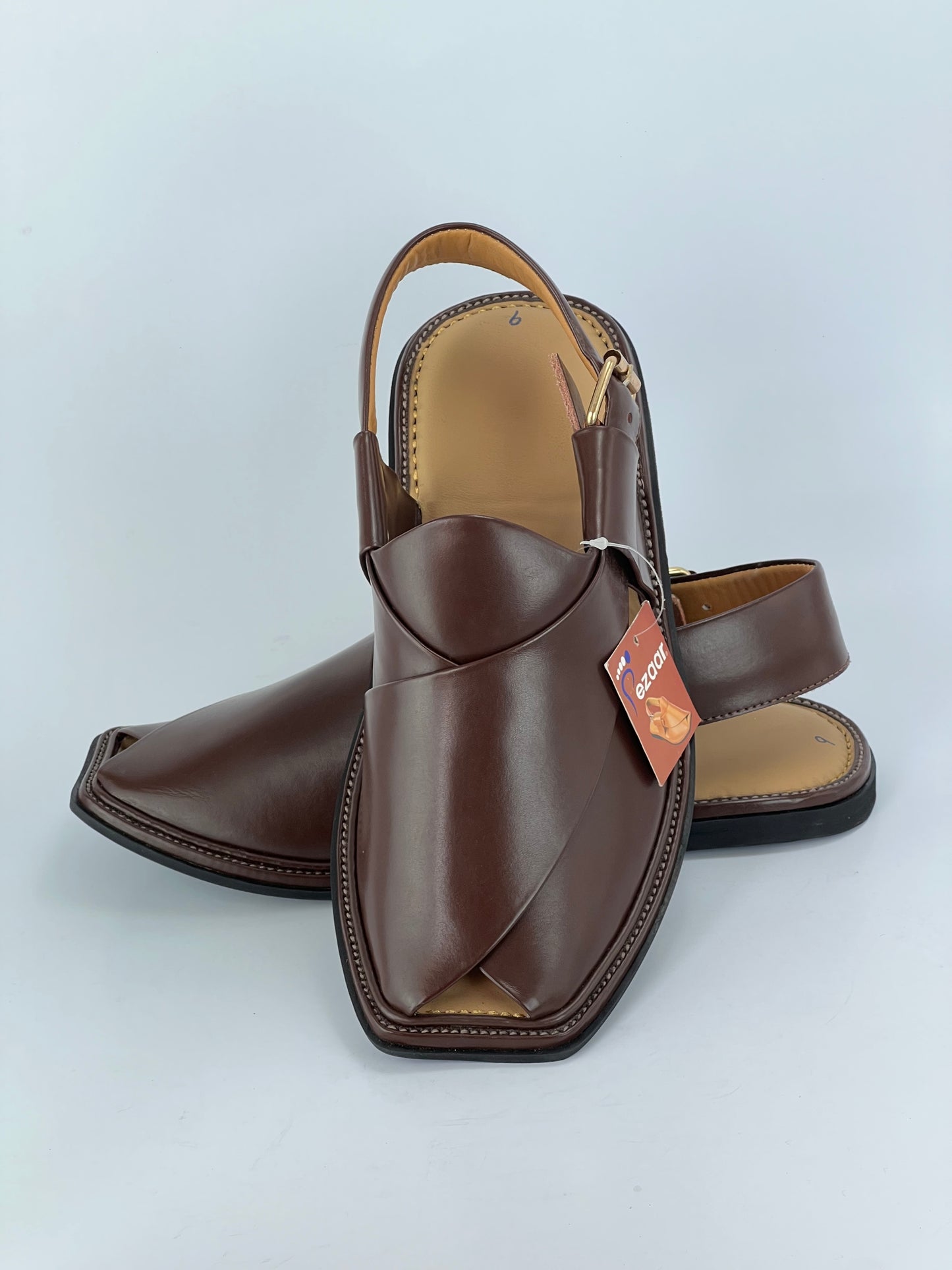 Smart Zalmi Chapal Soft padded(Dark brown)