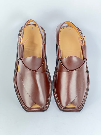 Smart Zalmi Chapal Soft padded(Dark brown)