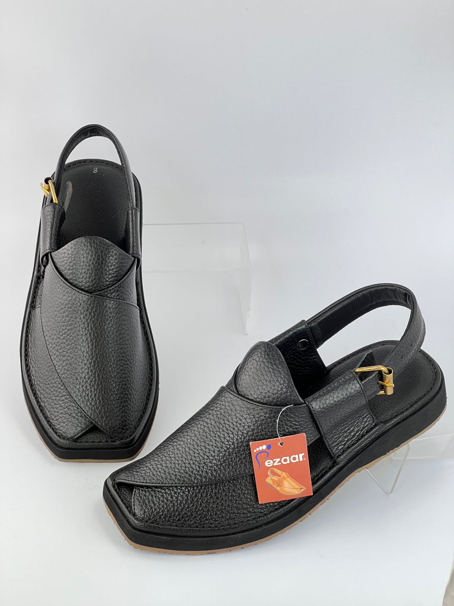 The Lightest and most comfortable and washible peshawari chapal Vibrem chapal(Black)