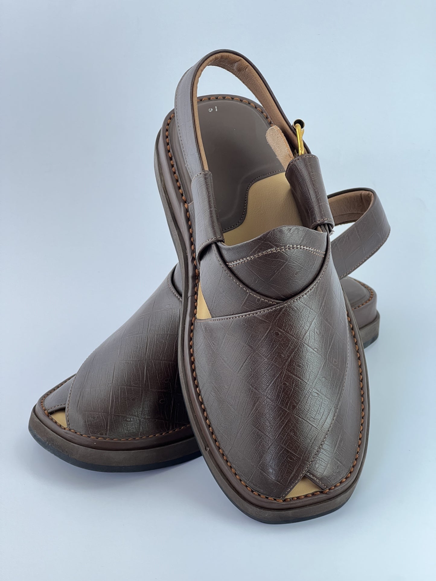 Gogo Original leather Brown texturecolor light weight chapal