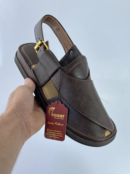 Gogo Original leather Brown texturecolor light weight chapal