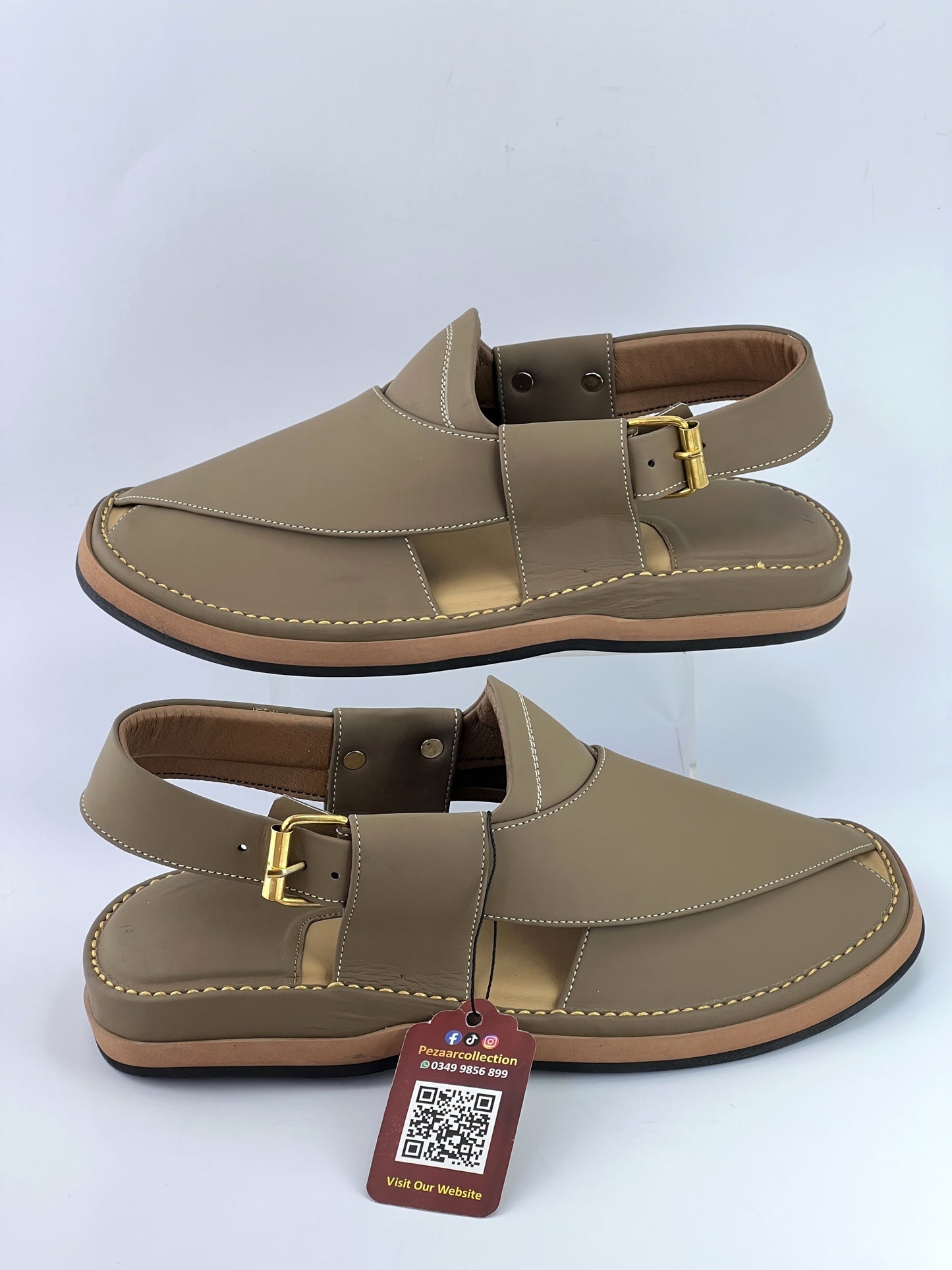 Gogo Original leather elachi color light weight chapal