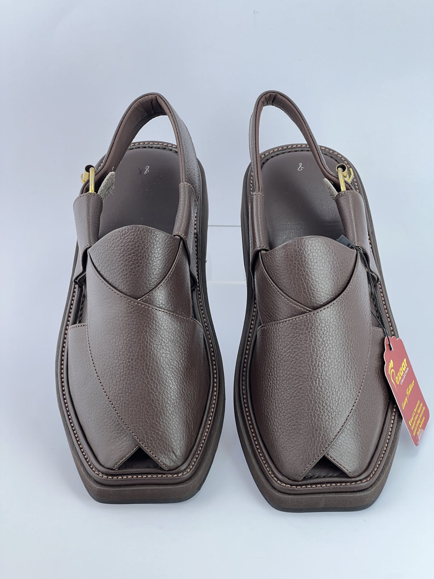 Half kaptan Special Original leather peshawari chapal (Brown)