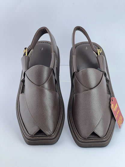 Half kaptan Special Original leather peshawari chapal (Brown)