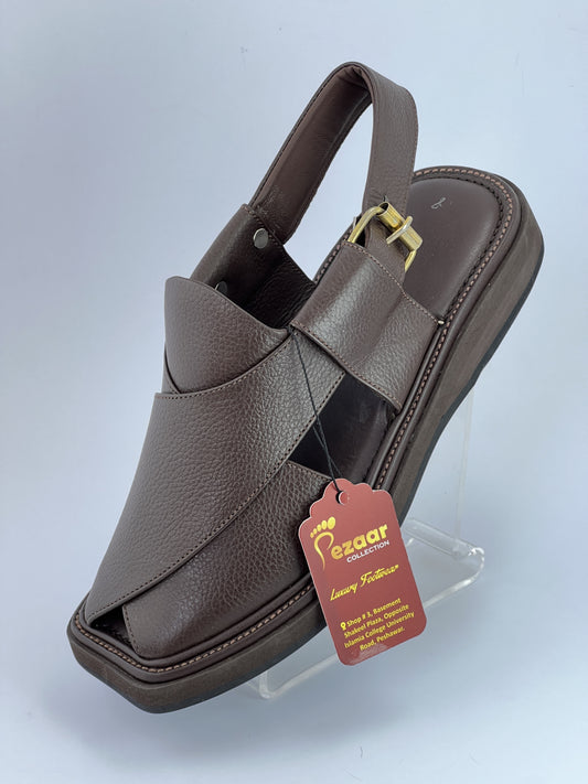 Half kaptan Special Original leather peshawari chapal (Brown)