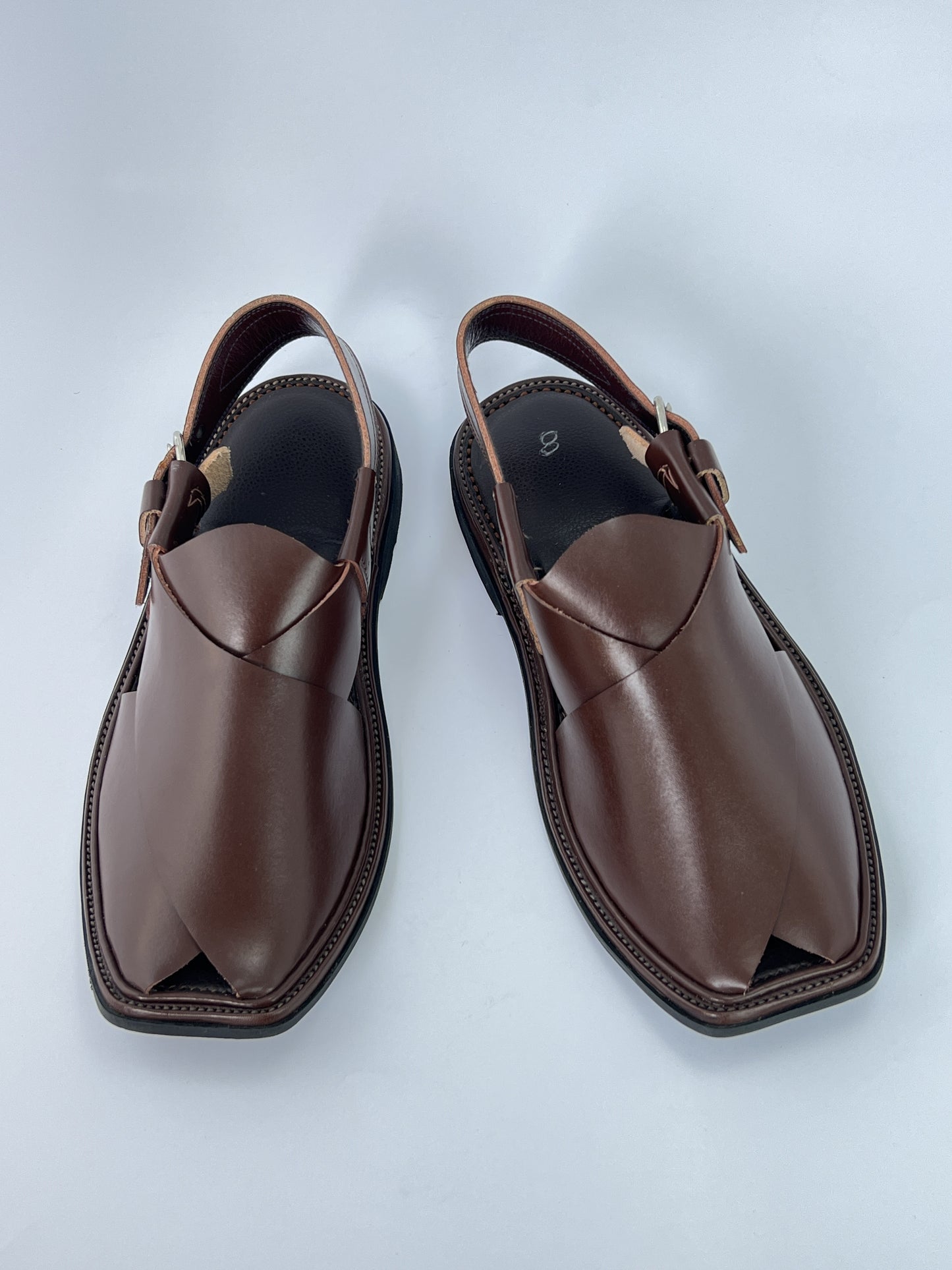 Handmade Goll T Charsadah chapal (Brown)