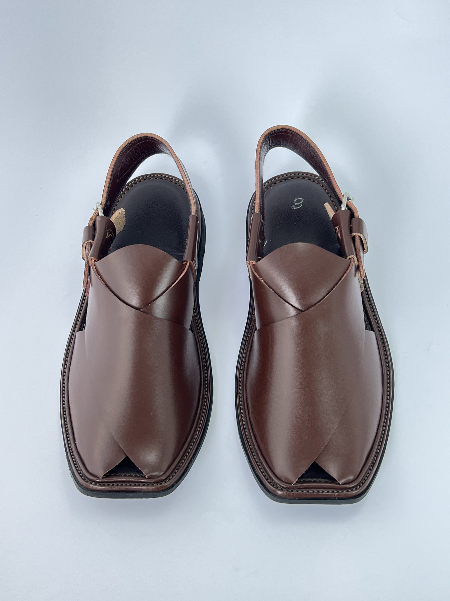 Handmade Goll T Charsadah chapal (Brown)